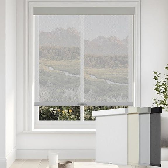 Persilux Cordless Solar Shades UV Protection Grey