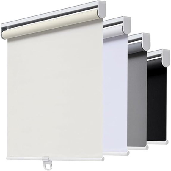 AOSKY Cordless Blackout Roller Shades Ivory 34x72