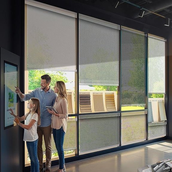 Hiladuo Custom Solar Screen Roller Blinds with Cordless Operation