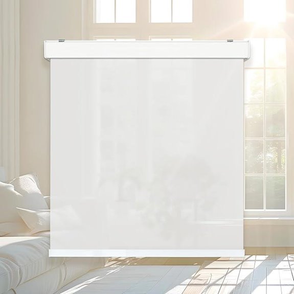 Foiresoft Cordless Solar Roller Shades 47x64 inch