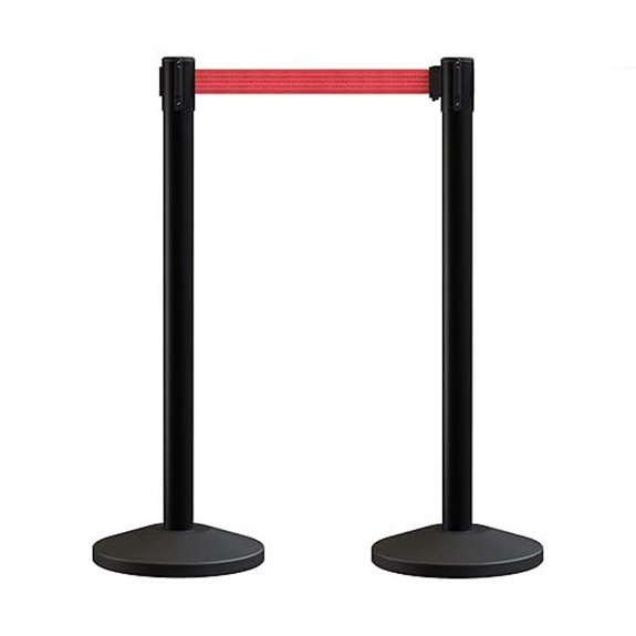 Crowd Control Warehouse RBB-100 Stanchion Set with Belts