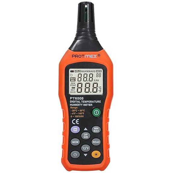 Protmex PT6508 Digital Thermometer Hygrometer with Dew