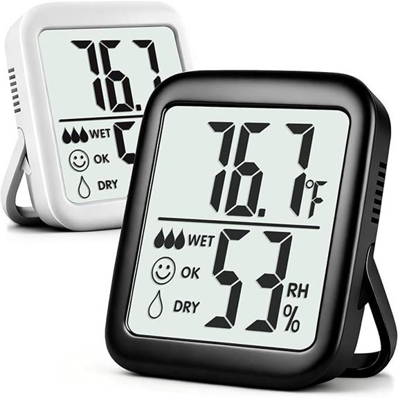 Antonki 2-Pack Digital Indoor Thermometer and Humidity Meter