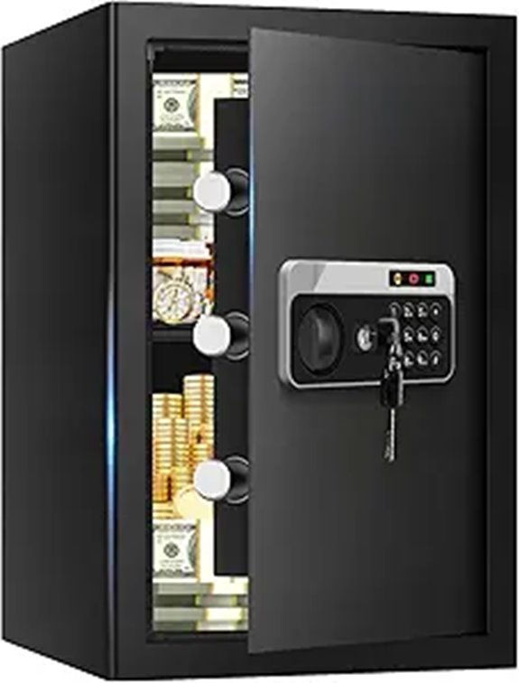 Fireproof Safe with Digital Keypad and Alarm