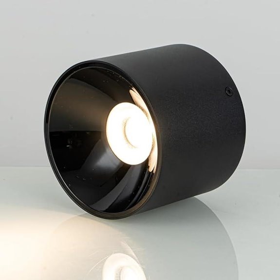 5CCT Dimmable 12W LED Ceiling Spotlight Black