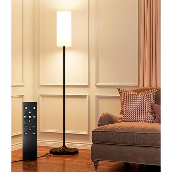 Luckystyle Dimmable Floor Lamp with Remote and Shade