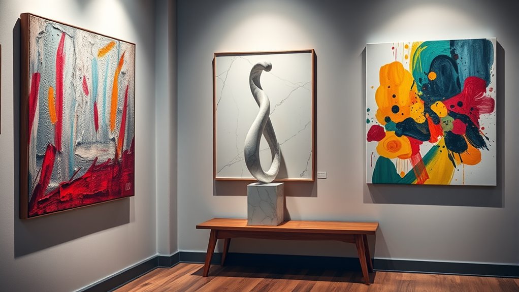 diverse artistic styles and materials