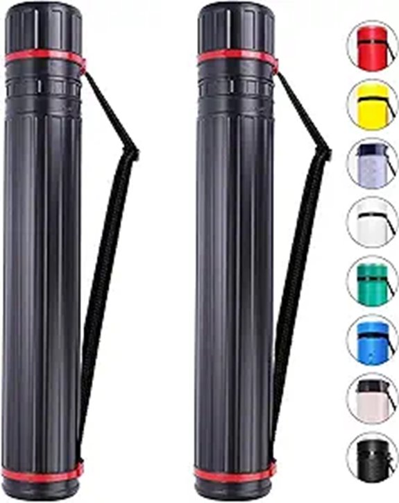 Calpalmy 2-Pack Extendable Poster Tubes with Shoulder Strap