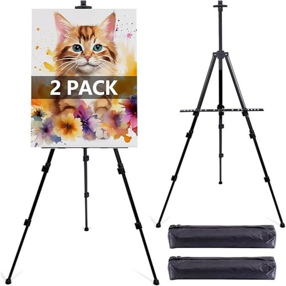 2 Pack Adjustable Art Easel Stand for Painting