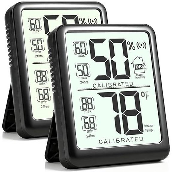 Antonki 2-Pack Digital Indoor Thermometer & Hygrometer