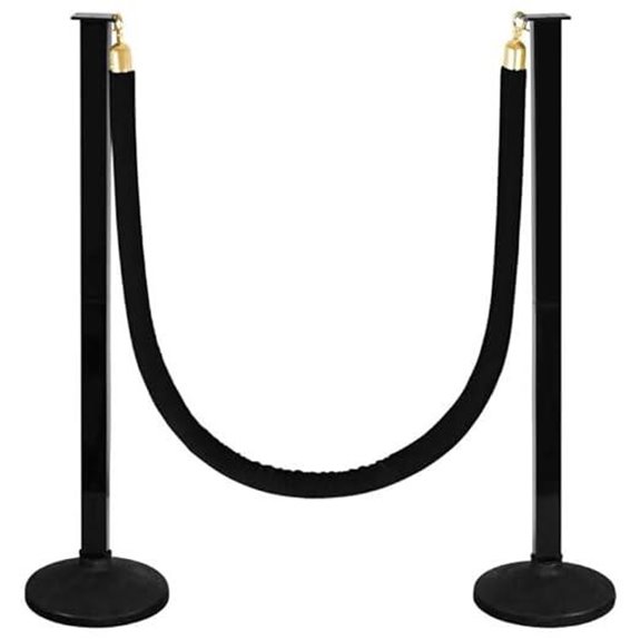 2 Pack Velvet Rope Stanchions for Crowd Control