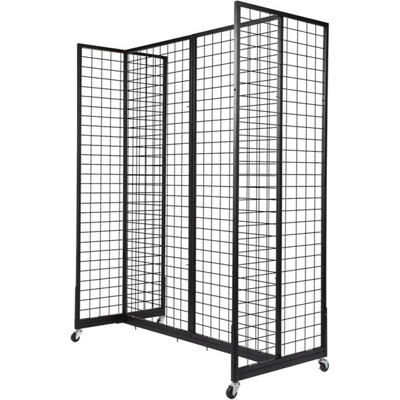 Grid Wall Panels with Sturdy Frames and Wheels