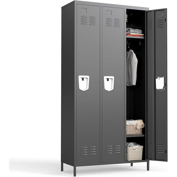 Heavy-Duty Metal Storage Lockers with Shelves