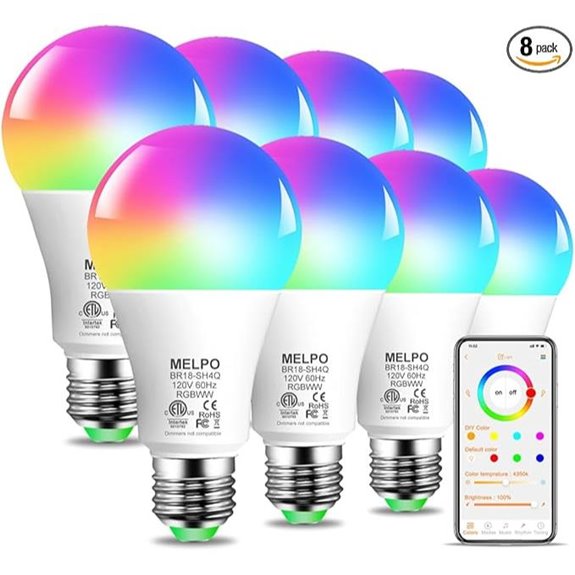 MELPO RGB Smart Light Bulbs 8 Pack