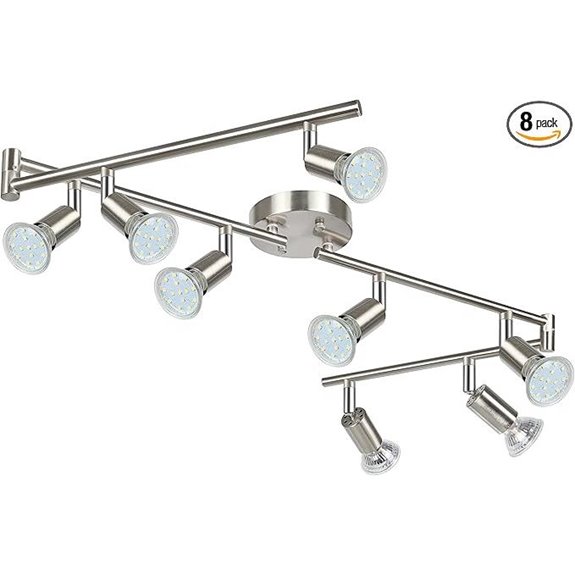 Unicozin 8-Way LED Track Lighting Kit with Bulbs