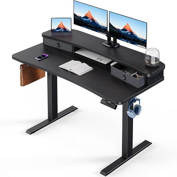HUANUO 48 Electric Standing Desk with Drawers