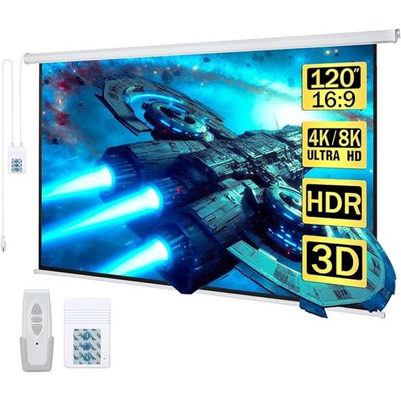 Kayle 120 Electric Motorized Projector Screen