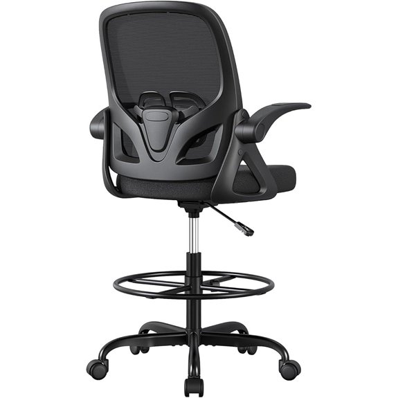 Tall Drafting Chair with Lumbar Support and Footrest