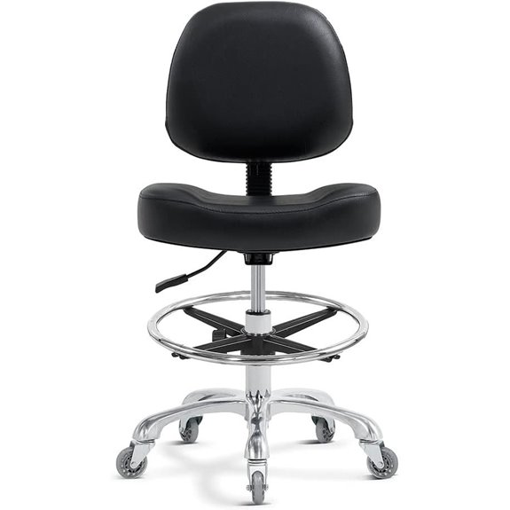 Drafting Office Chair with Wheels and Footrest