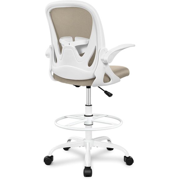 Primy Ergonomic Drafting Office Chair with Flip Armrests