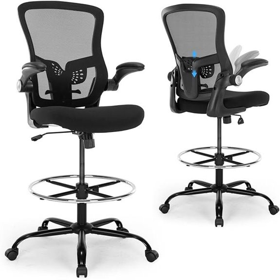 Ergonomic Drafting Chair with Lumbar Support