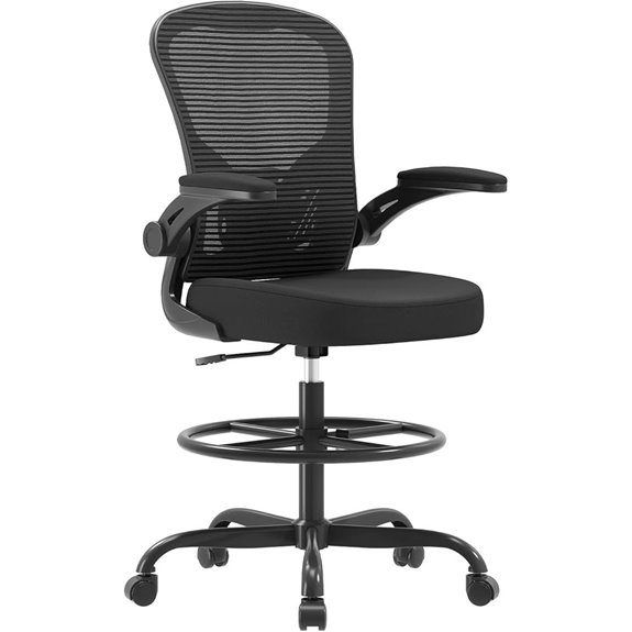 Ergonomic Mesh Drafting Chair with Lumbar Support
