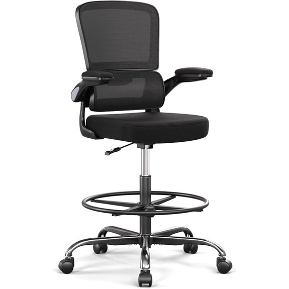 Ergonomic Drafting Chair with Footrest and Mesh Support