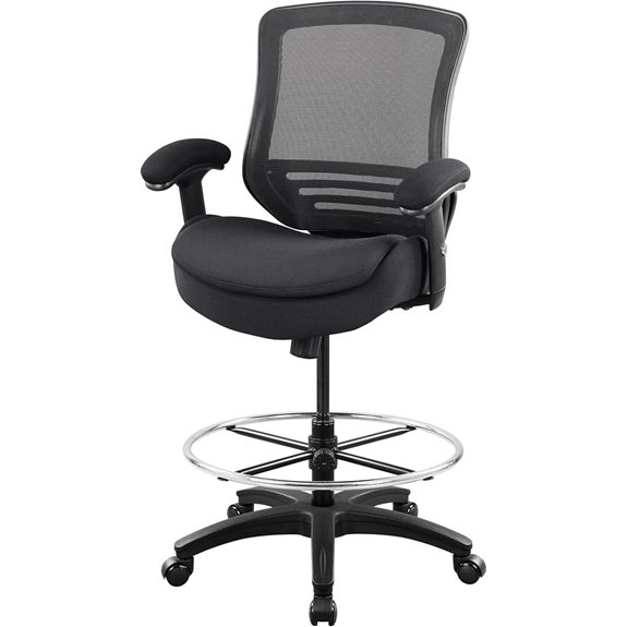 Office Drafting Chair with Lumbar Support and Footring