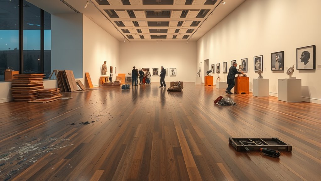 exhibition cleanup and restoration