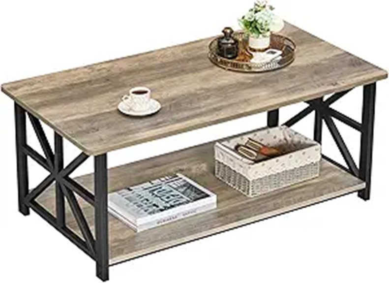 GreenForest Farmhouse Coffee Table with Storage