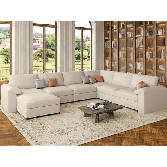 EASE MOOSE Faux Leather Modular Sectional Sofa
