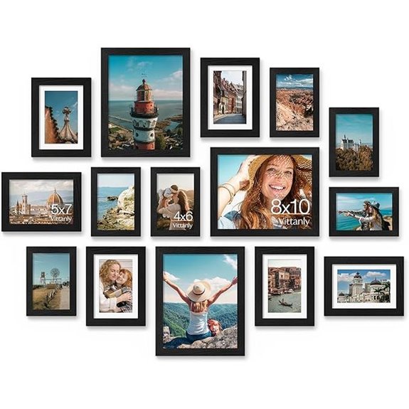 Vittanly 15 Pack Picture Frame Set for Wall or Table