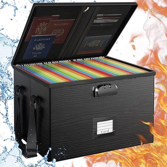 Fireproof Locking Document Storage Box with Handle