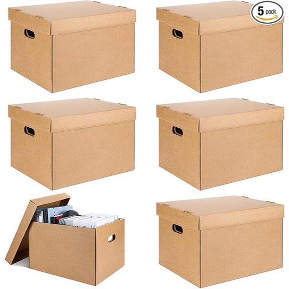 5-Pack Acid-Free Archival Storage Cartons