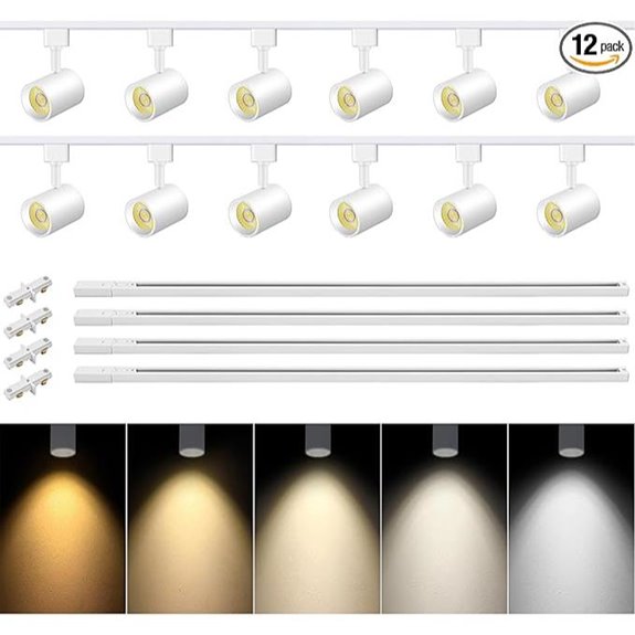 VANoopee 5-Color 12-Light LED Track Lighting Kit