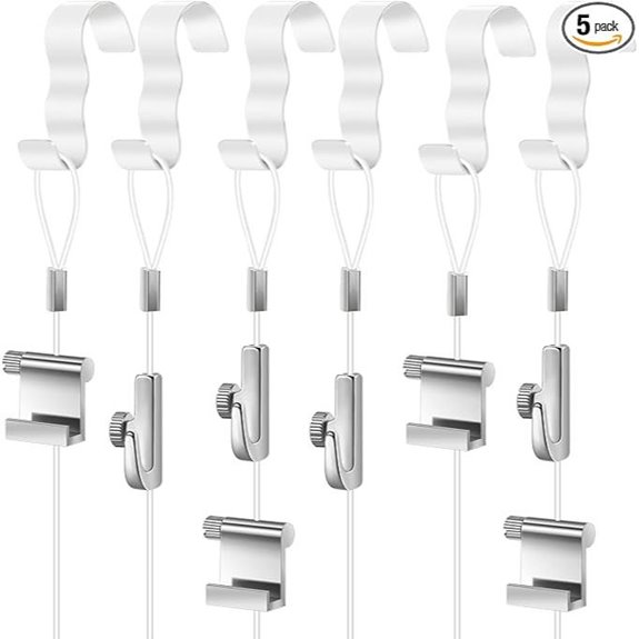 Dunzy 5-Piece Picture Rail Hanging System Kit