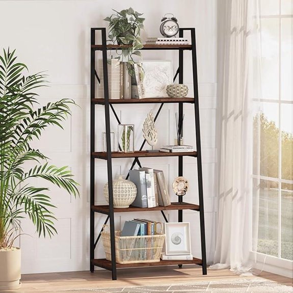 BON AUGURE 5-Tier Ladder Shelf for Home and Office