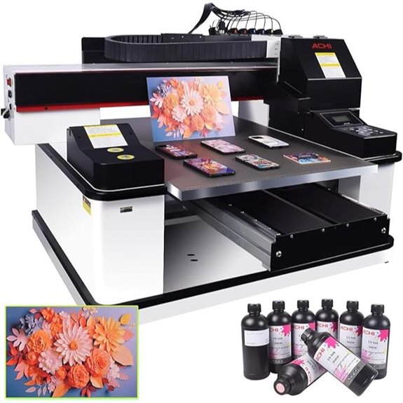 UV 6090 Flatbed UV Printer with 3 Printheads