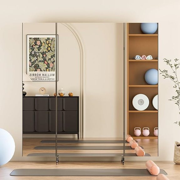 Brisafe 71 Full-Length Foldable Mirror with Wheels