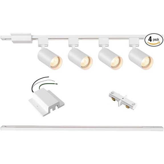 4-Light LED Track Lighting Kit with Rails