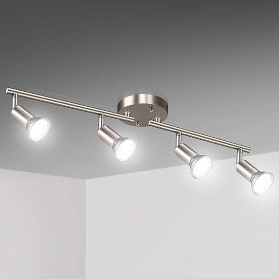Unicozin 4-Light Track Lighting Kit with LED Bulbs