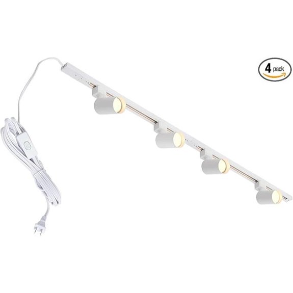 4-Light Plug-in Track Lighting Kit with Power Cord