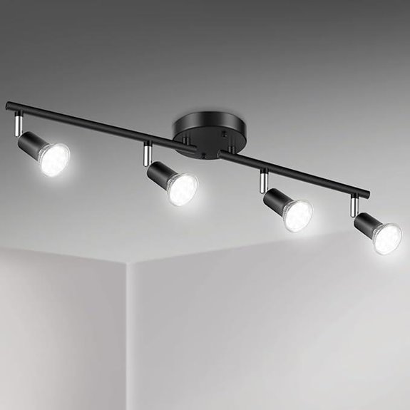 Unicozin 4-Light Track Lighting Kit with Bulbs