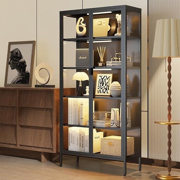 71 Glass Display Cabinet with LED Lighting