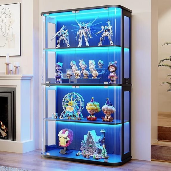 Large Display Cabinet with Glass Door and Lights