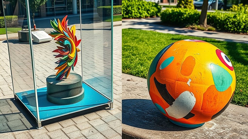 glass protects art visibility