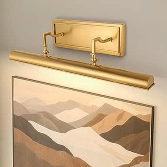 BELS 24-Inch Wall Picture Light Gold Hardwire