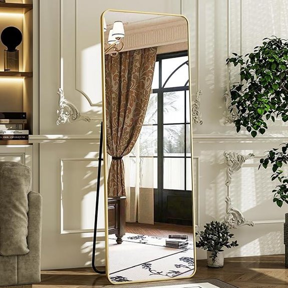 HARRITPURE 56x21 Gold Full-Length Floor Mirror