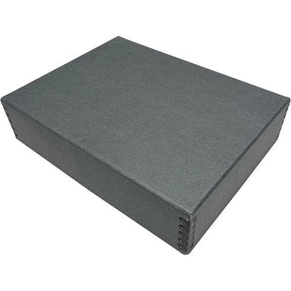 Lineco Museum Storage Box Acid-Free Drop Front Gray