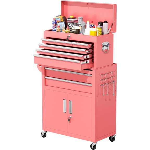 Greenvelly 8-Drawer Rolling Tool Chest with Lockable Wheels